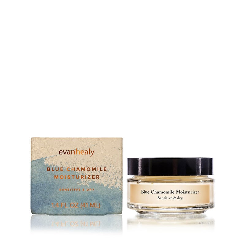 evanhealy Blue Chamomile Moisturizer | Calming Facial Cream with Carrot Seed & Argan Oil | Creamy Moisturizer For Sensitive & Reactive Skin - Image 2