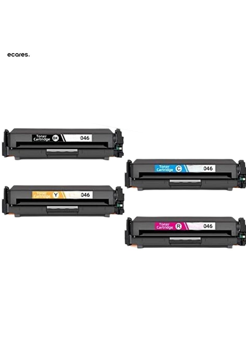 ECARES - ECARES® 046 Compatible Toner Cartridge 4 Pack 046 BK/C/M/Y Toner Cartridge: Compatible Replacement for Canon Image Class LBP654Cdw Image Class MF735Cdw Image Class MF731Cdw Image Class MF733Cdw Printe - Image 1