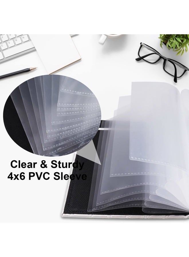 Vienrose Small Photo Album 4X6 Photos, Mini Photo Book with 2 Pack Leather Cover, 26 Pages with 52 Photo Capacity, Art or Postcard Storage, Black - Image 4