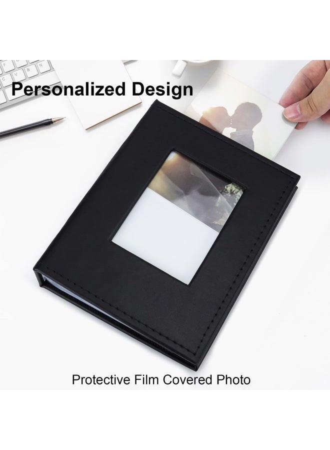 Vienrose Small Photo Album 4X6 Photos, Mini Photo Book with 2 Pack Leather Cover, 26 Pages with 52 Photo Capacity, Art or Postcard Storage, Black - Image 5