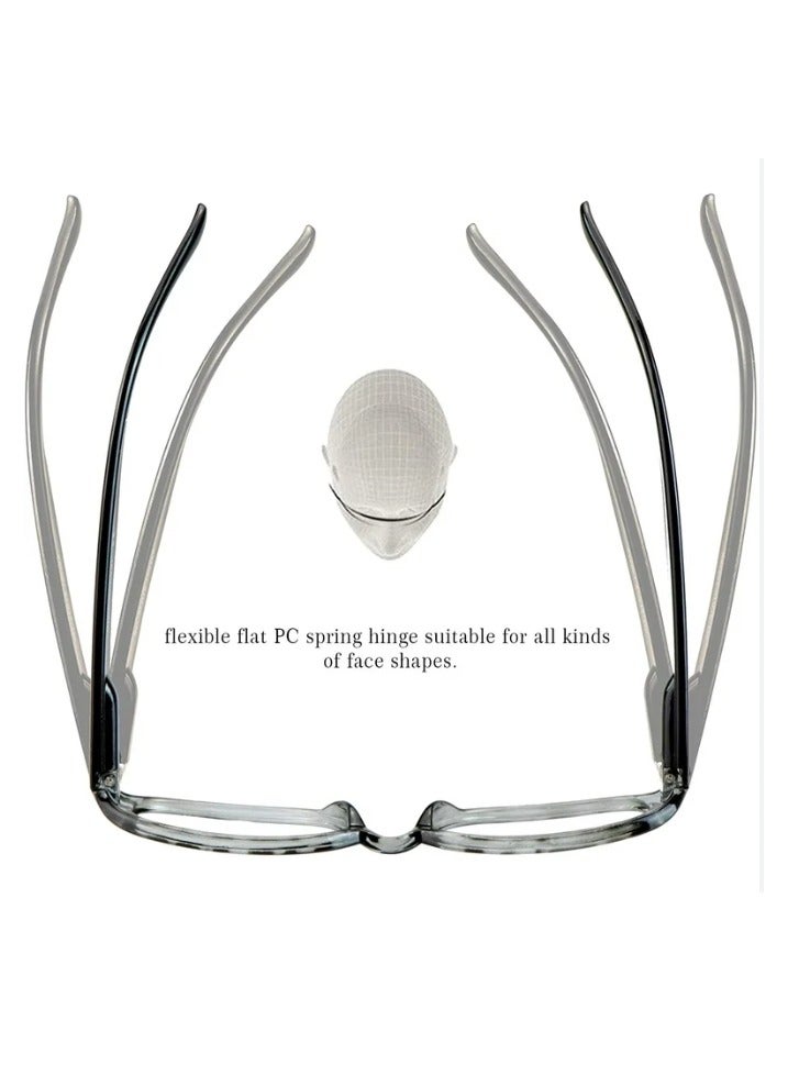 Booma Opticals NAOMI-C1 +1.00 Reading Glasses for Women +1.0 Magnification, Presbyopia Eyeglasses, Anti-Blue Light , Stylish Black Cat Eye Frame, Computer Eyestrain Relief - Image 4