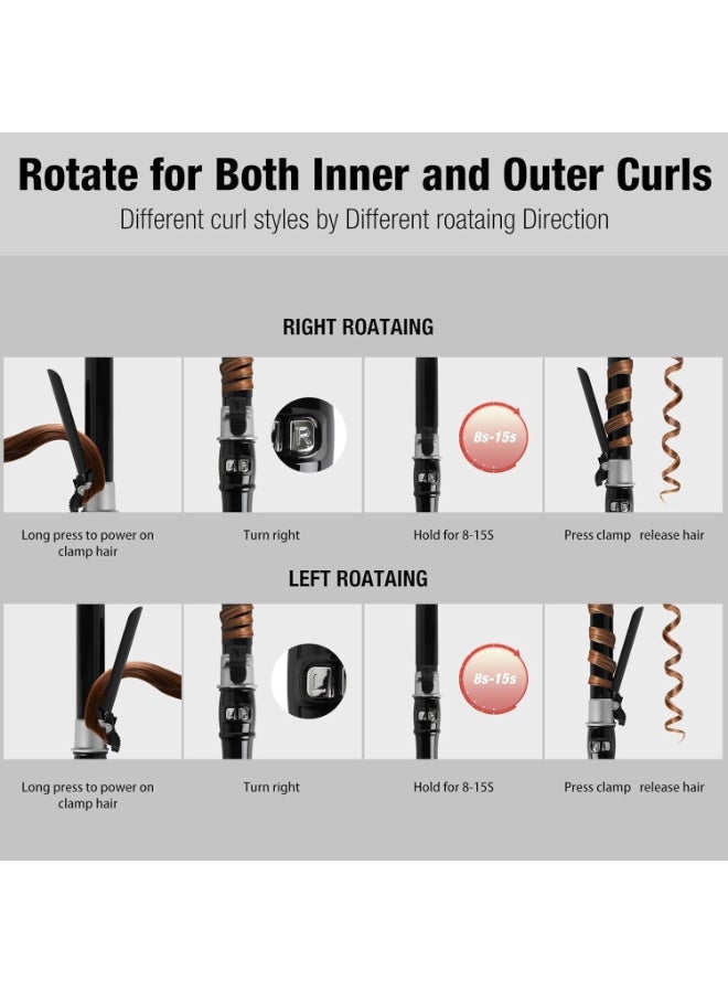 Bukela Rotary Hair Curler, Suitable for All Hair Types, Automatically Curls Hair, Easy to Operate, Easy to Control The Curl, Dual Voltage, Automatic Power-off, Black. - Image 4