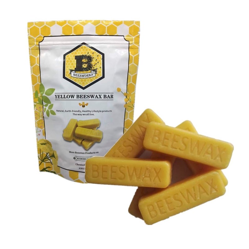 Beesworks Yellow Beeswax Bars (6 oz) | 100% Pure, Cosmetic Grade, Triple-Filtered Beeswax for DIY Skin Care, Lip Balm, Lotion and Candle Making (1 oz Bars - Pack of 6) - Image 2