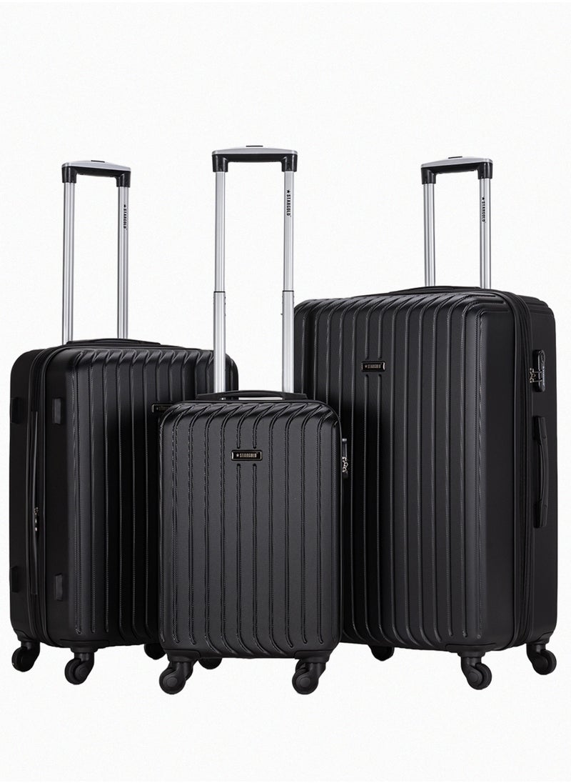 Stargold Hardside Spinner 3 Piece Luggage Trolley Set With Number Lock  - Image 1