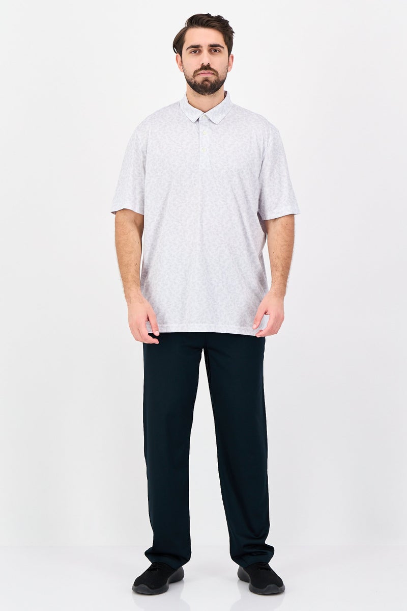 Greg Norman تي شيرت بولو رياضي للرجال بأكمام قصيرة، أبيض فاتح - Image 4
