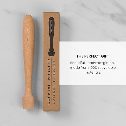 A Bar Above Wooden Muddler for Cocktails, 12-Inch Long Cocktail Muddler, Perfect to Crush Fruit, Pressing Mint and Sugar Cubes, Mint Muddler to Make Mojitos, Essential Bar Tools for Cocktail Set - Image 5