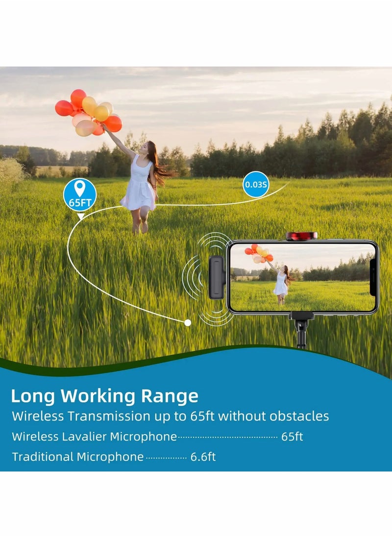 Excefore - Wireless Lavalier Microphone for USB Type-C Android System, with 35 Hour Charging Box, Plug and Play Mini Lapel Mic for YouTube TikTok Facebook Live Video Recording - Noise Reduction - Image 1