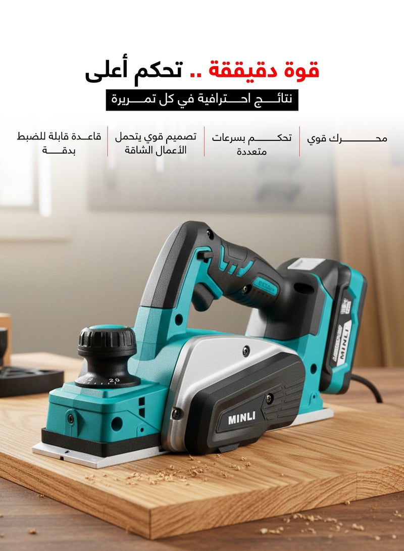 MINLI Cordless Orbital Sander 12V – Rechargeable Electric Wood Sander with Adjustable Depth, USB-C Charging, Ergonomic Design, for Furniture, Doors, DIY Projects – Model DC501 - Image 3