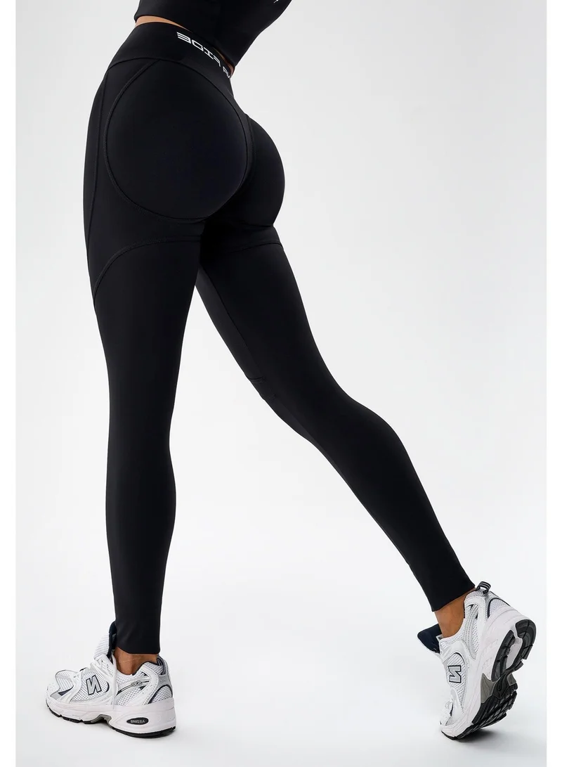 بونا فيدي Extra push Up ليقنز رياضي نسائي بخصر عالٍ بشدٍّ للبطن Juicy Black – أسود