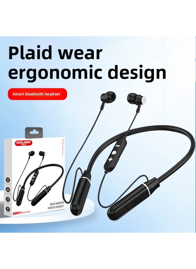 Wireless In-Ear Hanging Neck Bluetooth Headset For Apple For Huawei Long Endurance Noise Reduction Headset Electric Competition Wireless Bluetooth-Color:602 Red (bare Metal)  - Image 2