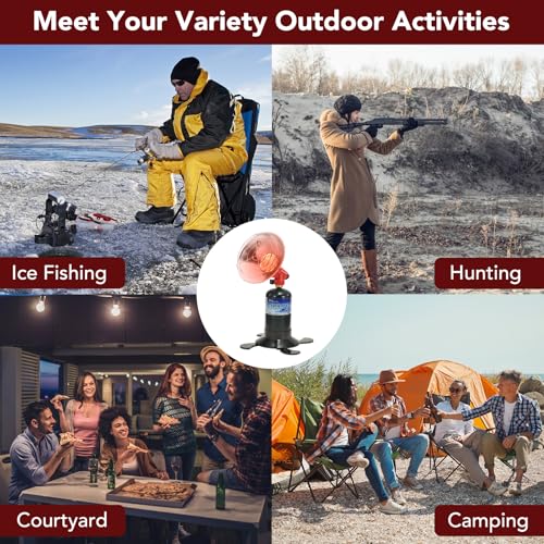 MOZODAWN Propane Heater for Outdoor, 6500 BTU Portable Heaters for camping with Piezo Ingnition, Small Propane Heater with Gas Tank Holder Rapid Heating For Tent, Patio, Ice Fishing, Hunting - Image 5