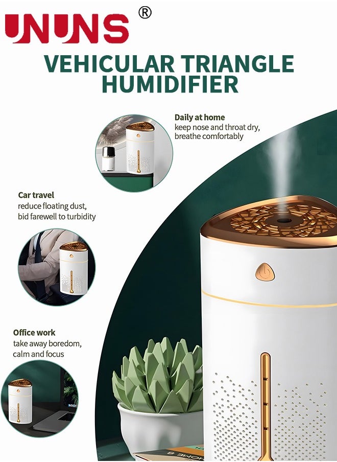 UNUNS - Cool Mist Humidifier, 1L Mini Humidifiers with 7 Color Night Lights, Car Air Humidifier, Large USB Humidifier, Auto Shut-Off Air Vaporizer, 3 Modes, Quiet Humidifier for Sleeping - Image 1