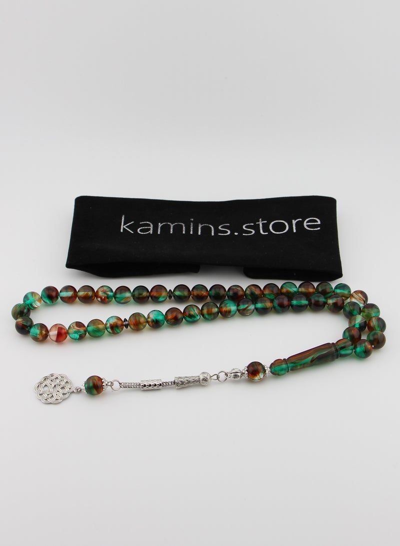 Kamins Collection Amber Resin / 45 Bead / Tasbih / Prayer Beads / Multicolor - Image 1