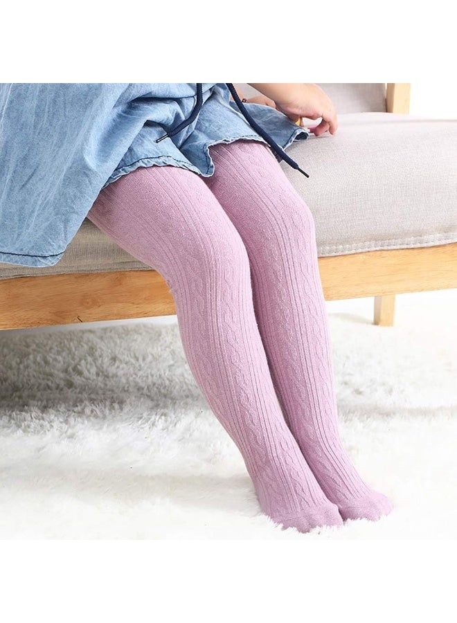 Looching 5 Pack Baby Toddler Girls Cute Cable Knit Cotton Tights Pantyhose Leggings Stocking Pants - Image 5