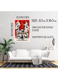 Generic AROA Posters Of Seven Samurai Epic For Cinema Lovers Posters Wall Stickers Wall Decor Poster for Room | Size : 16.5 in X 11.5 in | 300 GSM Wall Stickers  - Image 4
