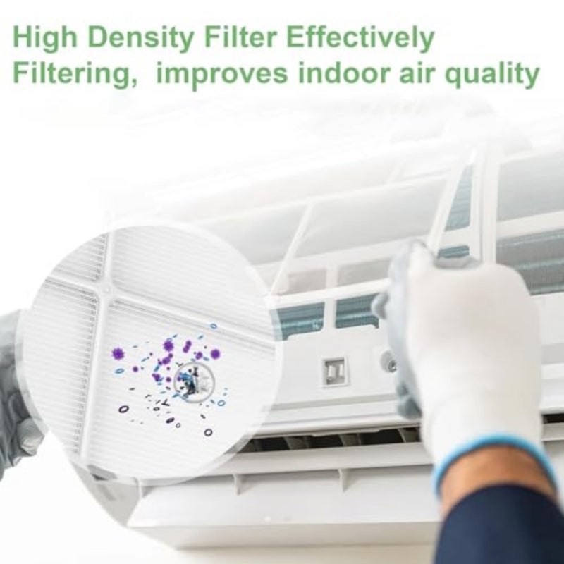 Wall Mounted Split AC Air Filter Screen, Replacement Dust Net Compatible with Wall Air Conditioner, 28.2×26.5cm, 2 Pack Washable Nylon Mesh with Plastic Frame - Image 4
