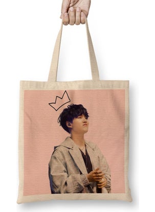 Baskı Dükkanı Print Shop Suga Aesthetic Bts Cloth Bag Long Handle 