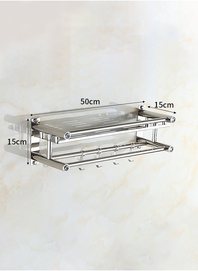 Joshberg 2 Layer Bathroom Lavatory Towel Rack Shower Organizer Rack for Bathroom, Living Room, Kitchen  - Image 5