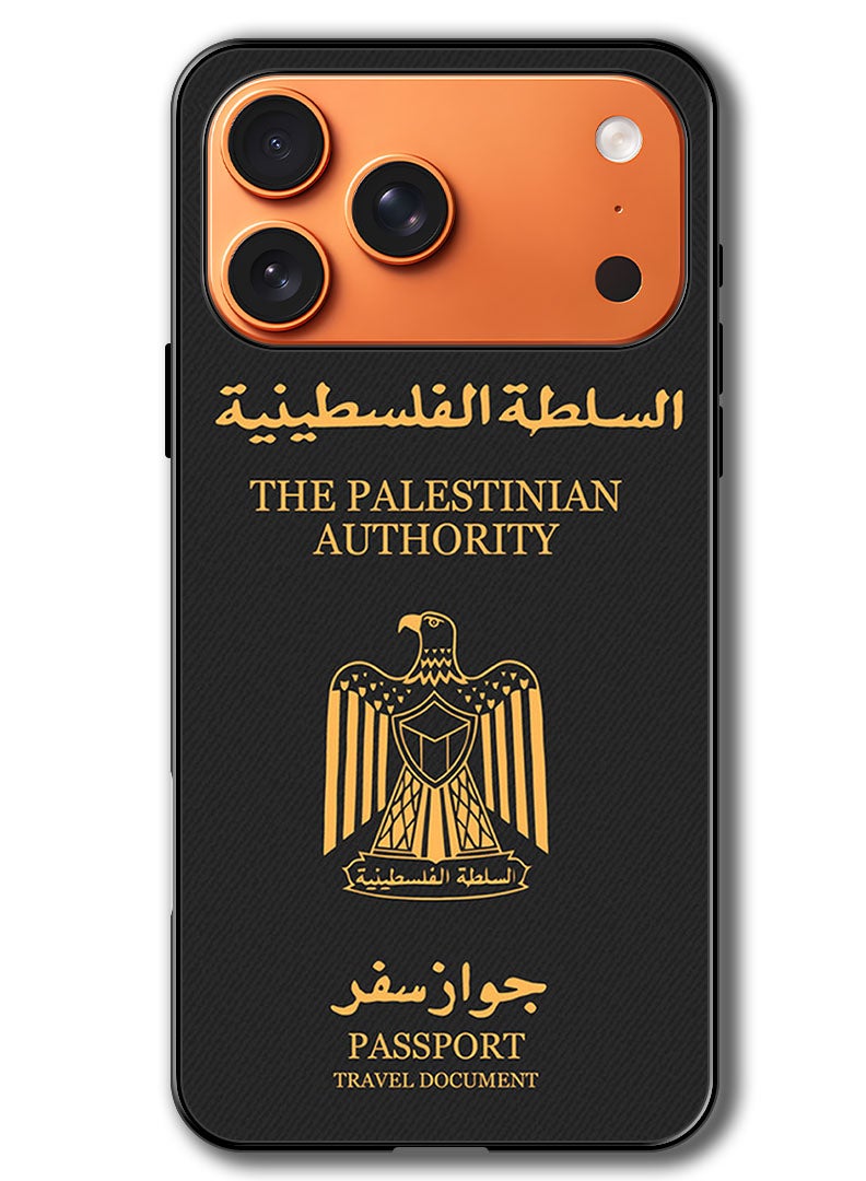 Theodor Case Compatible with Apple iPhone 17 Pro Max 6.9 Inch Protection Shockproof Bumper Cover Palestinian Passport - Image 1