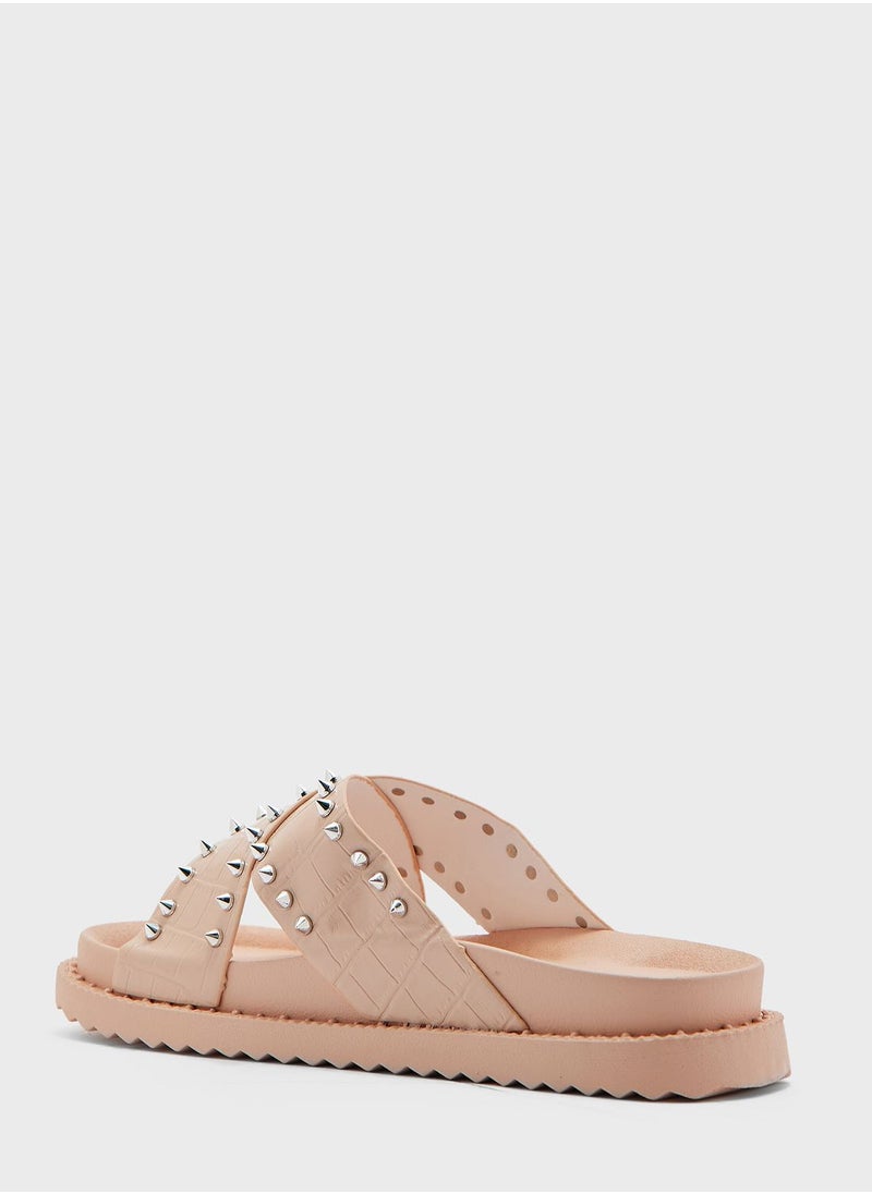 Ginger - Jewelled Crossover Slides - Image 1