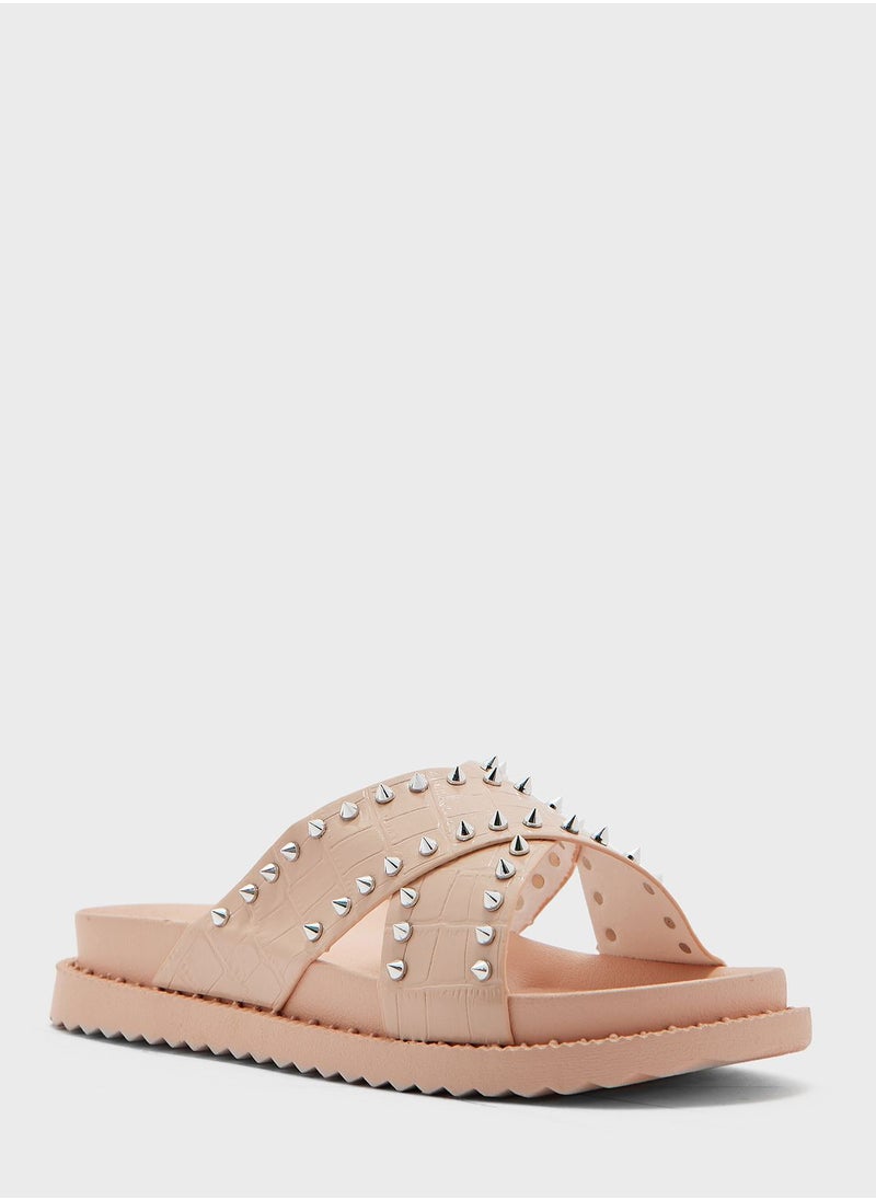 Ginger - Jewelled Crossover Slides - Image 1