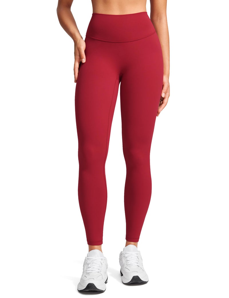 INGIA Womens High Waist No Front Seam Scrunch Butt Leggings Workouts 25 Inches V-Back Scrunch Booty Gym Yoga Pants Cerise X-Small - Image 1