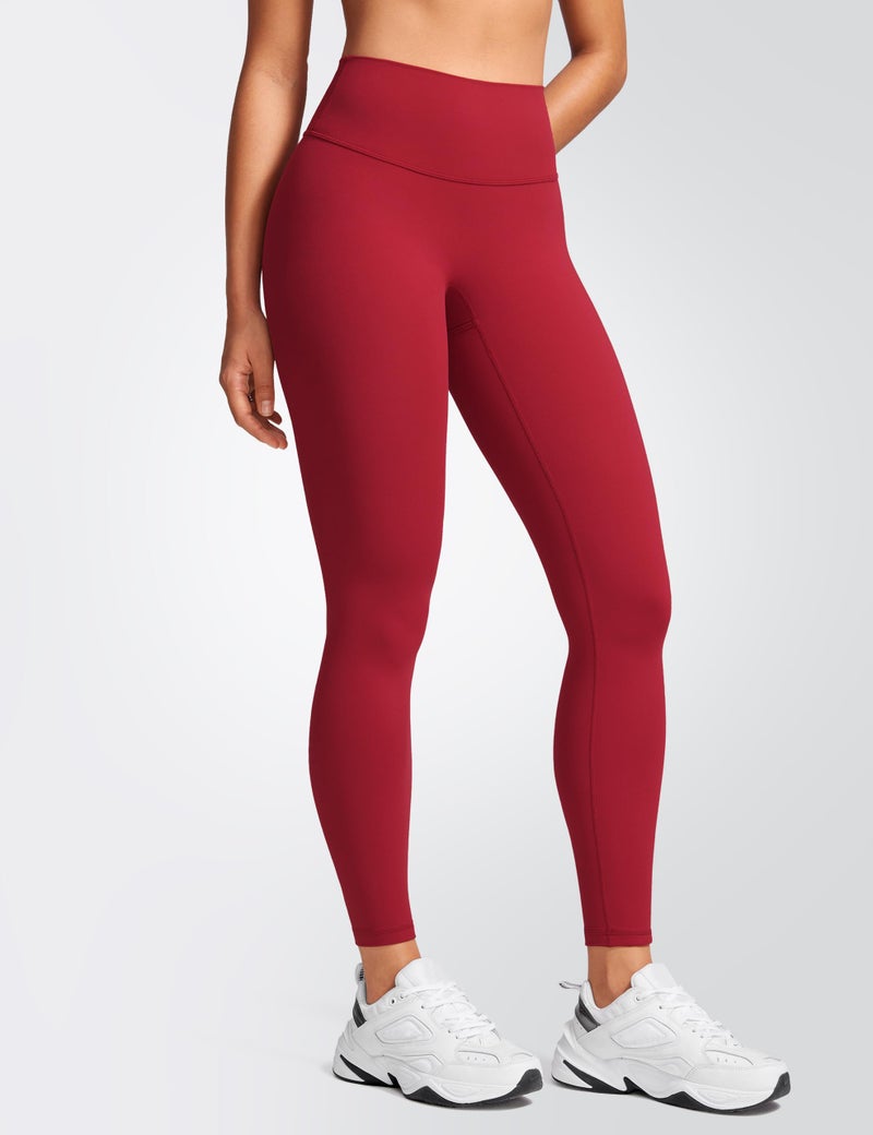 INGIA Womens High Waist No Front Seam Scrunch Butt Leggings Workouts 25 Inches V-Back Scrunch Booty Gym Yoga Pants Cerise X-Small - Image 4