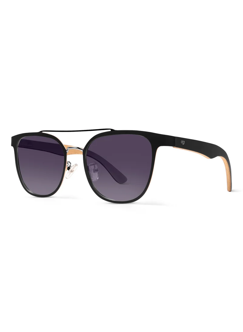 Woggles Vanilla Polarized Square Wooden Sunglasses |Men & Women|100% UV Protection