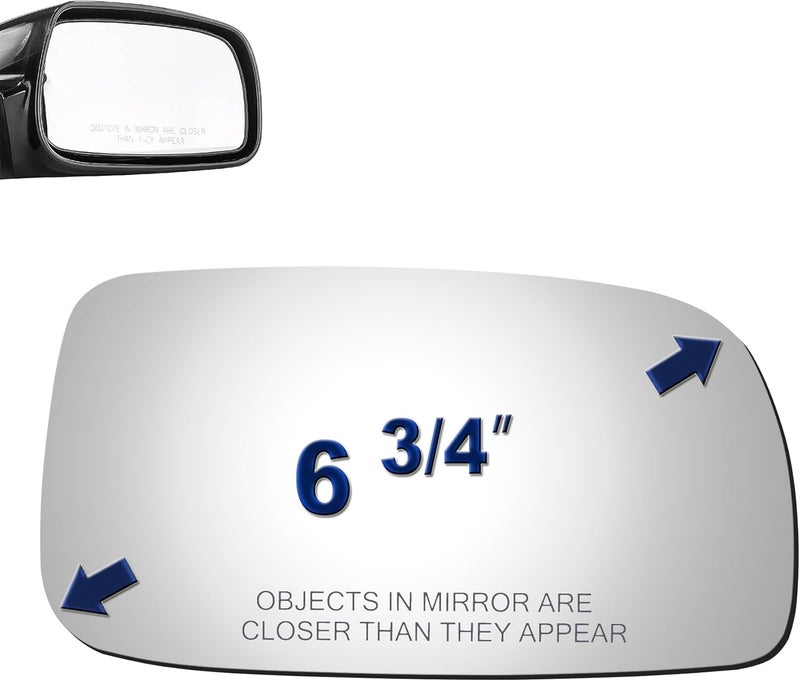 JZSUPER Side Mirror Glass for 2007-2012 Toyota Camry/Camry Hybrid Passenger Right Side RH Convex with Adhesive - Image 2
