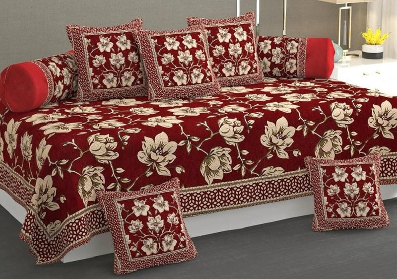 Laying Style™ Diwan Set of 8 Pieces Combo with Sofa Covers for Living Room 5 Seater and Center Table Cover - Image 3