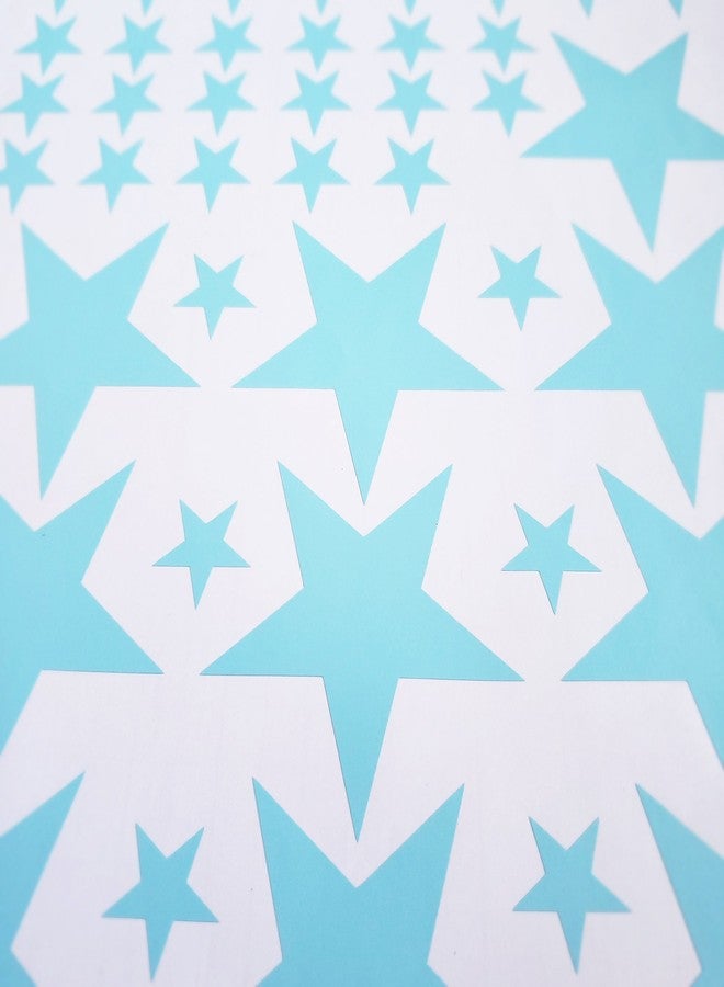 The Boho Design Stars Wall Decals Peel and Stick for Kids, Baby Bedroom Nursery and Living Room, Vinyl Wall Stickers Decor (Grey and Light Blue) - Image 5