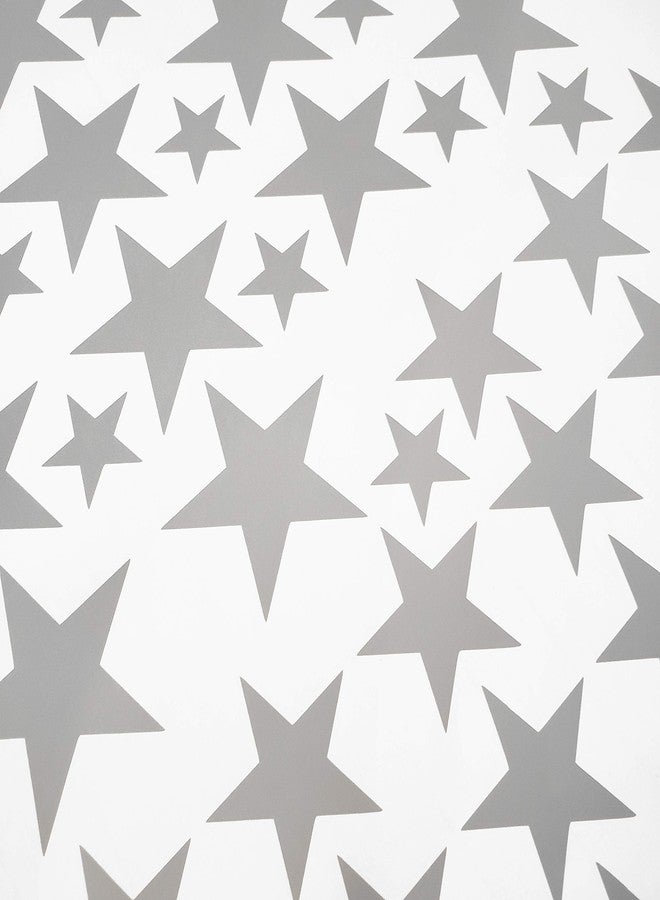 The Boho Design Stars Wall Decals Peel and Stick for Kids, Baby Bedroom Nursery and Living Room, Vinyl Wall Stickers Decor (Grey and Light Blue) - Image 3