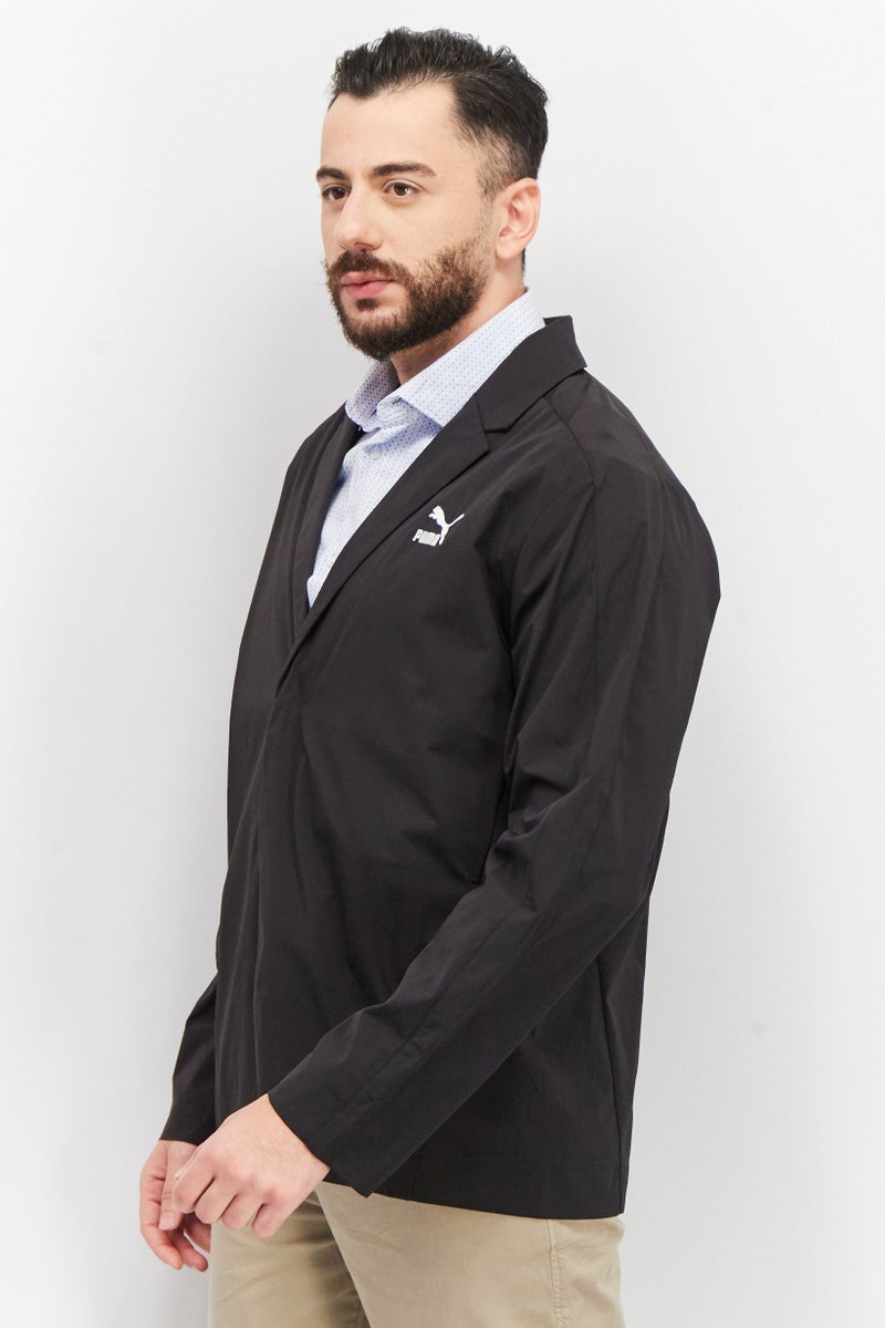 PUMA Men Athletic Fit Plain Semi-Formal Blazer, Black - Image 2