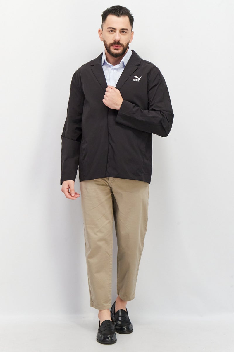 PUMA Men Athletic Fit Plain Semi-Formal Blazer, Black - Image 4
