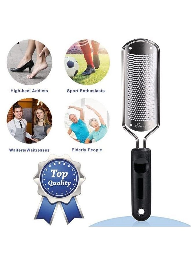 Oneleaf - 2Pcs Professional Pedicure Rasp Foot File Cracked Skin Corns Callus Remover For Extra Smooth And Beauty Foot (Black) (Black) - Image 1