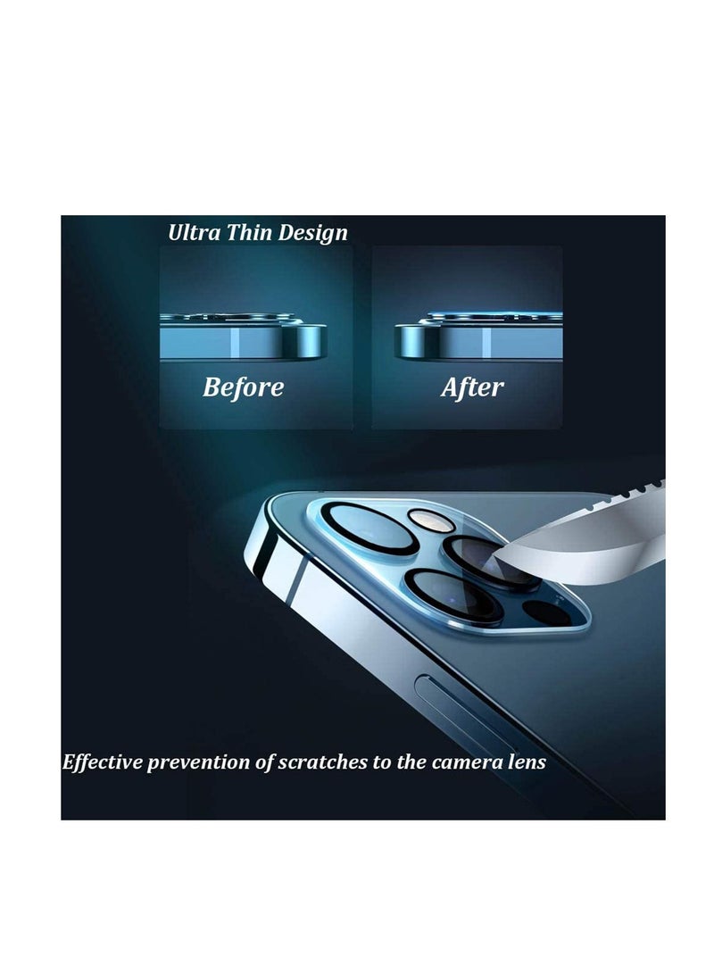 Y&D Camera Protector For iPhone 12 Pro 3 PCS, Ultra Thin HD Clear, Scratch Resistant, Anti-Fingerprint, Easy Installation, Case Friendly, 9H Hardness Tempered Glass  - Image 2