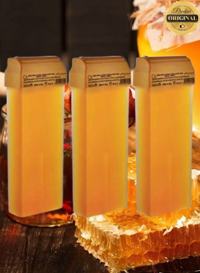 Spa System 3 Pieces Honey Depilatory Wax Refill Beige 100ml - Image 1