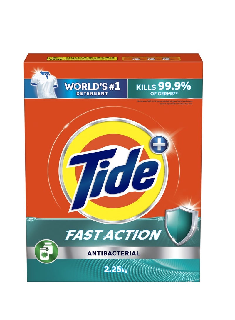 Tide Anti-Bacterial Fast Action Laundry Detergent Powder 2.25kg  - Image 1