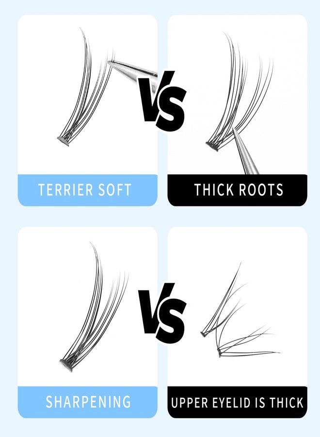 Bodermincer 120pcs 8mm/10mm/12mm/14mm/16mm to Choose Fish Tail Design 0.1 C Curl 3D Individual Mink False Eyelashes Extension Soft Black Fake False Eye Lashes （14mm） - Image 5