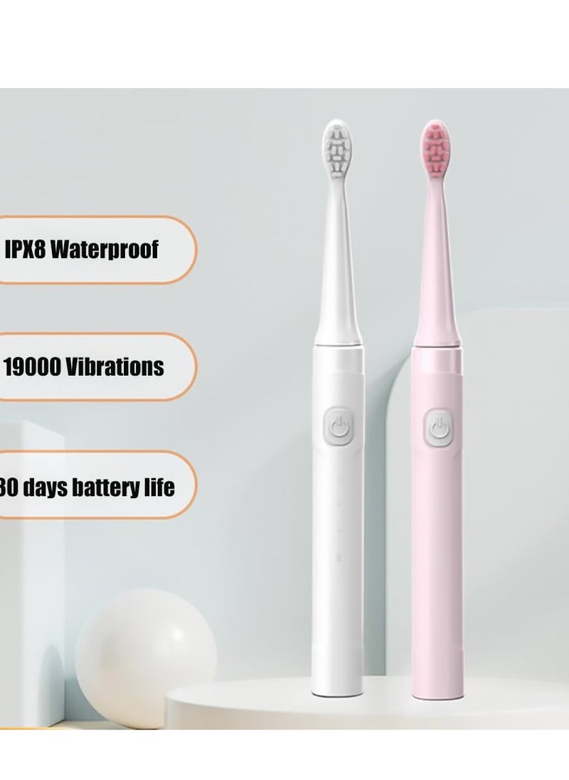 DLC Electric Toothbrush for Adults and Kids with Rechargable Battery 3 Smart cleaning Modes with 2 Minutes Smart Timer Electric Toothbrushes 2pc  - Image 4