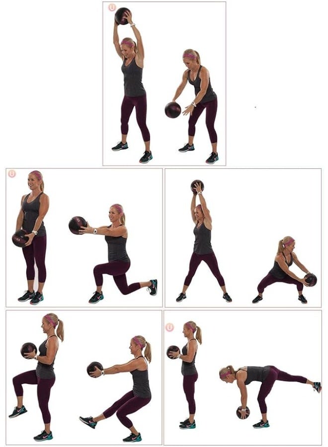 كرة طبية أوزان من المطاط لتدريبات القوة والكروس فيت، 2كجم - Image 3