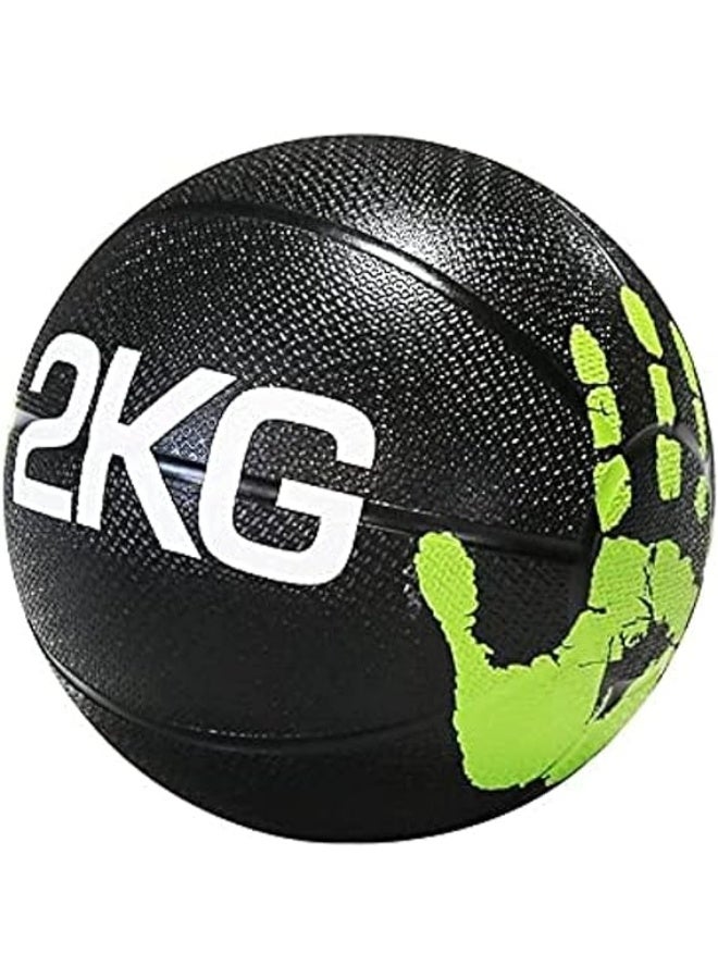 كرة طبية أوزان من المطاط لتدريبات القوة والكروس فيت، 2كجم - Image 1
