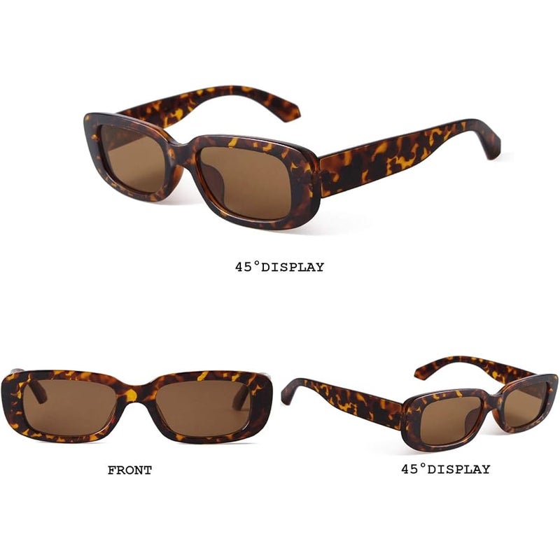 BUTABY Rectangle Sunglasses for Women Retro Driving Glasses 90’s Vintage Fashion Narrow Square Frame UV400 Protection - Image 3