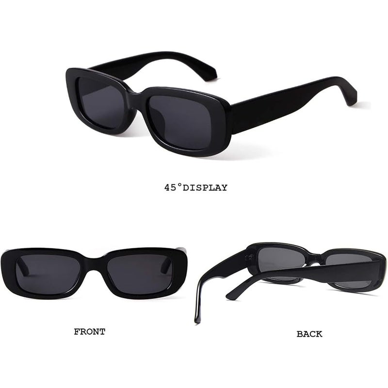 BUTABY Rectangle Sunglasses for Women Retro Driving Glasses 90’s Vintage Fashion Narrow Square Frame UV400 Protection - Image 2