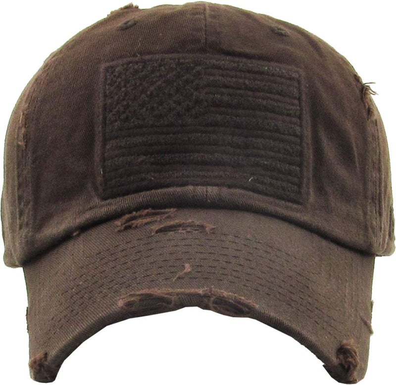 KBETHOS KBVT-209 BRN Tactical Operator with USA Flag Patch US Army Military Baseball Cap Adjustable (Adjustable, (209) Brown) - Image 2