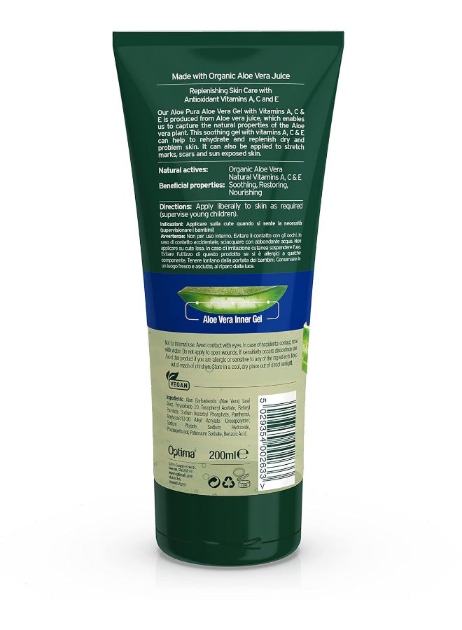 Aloe Pura Aloe Pura Vera Gel & Vitamin A, C & E 200ml  - Image 2