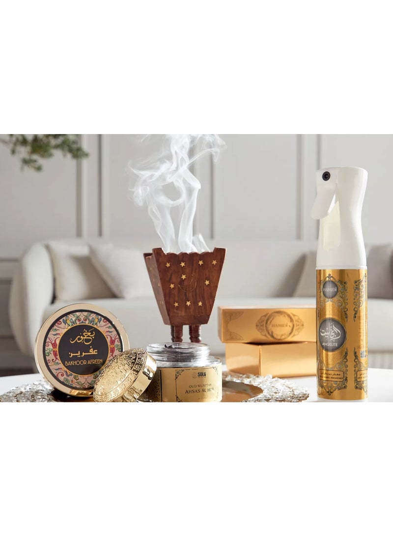 Solo Hamidi Solo Oud Muattar Ahsas Al Hub Bakhoor - 60 g - Image 3