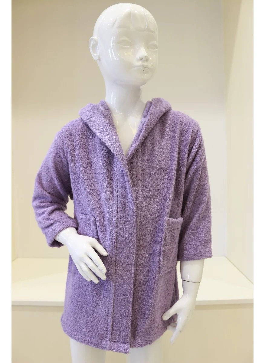 Ender Home Baby Bathrobe Children's Bathrobe Boucle Cotton Hooded Bathrobe