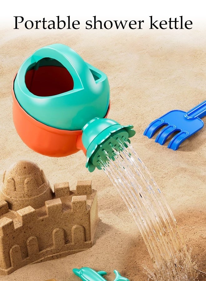 DUNISO 32PCS Collapsible Beach Toys Set, Travel Sand Toys for Beach, Plastic Small Sand Transporter Baby Outdoor Toy Set Includes Bucket, Shaping Module, Shovel, Hourglass,Ferris Wheel Etc - Image 2