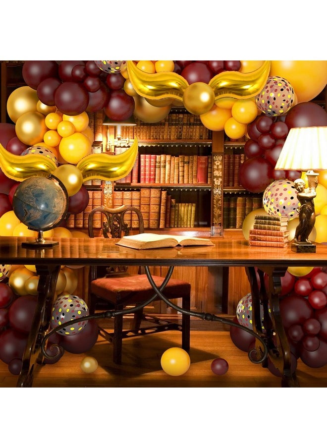 Amandir 170Pcs Magical Wizard School Balloons Garland Party Decorations Burgundy Confetti Balloons Metallic Gold Balloons For Kids Birthday Party Magical Theme Baby Shower Supplies Favors  - Image 5
